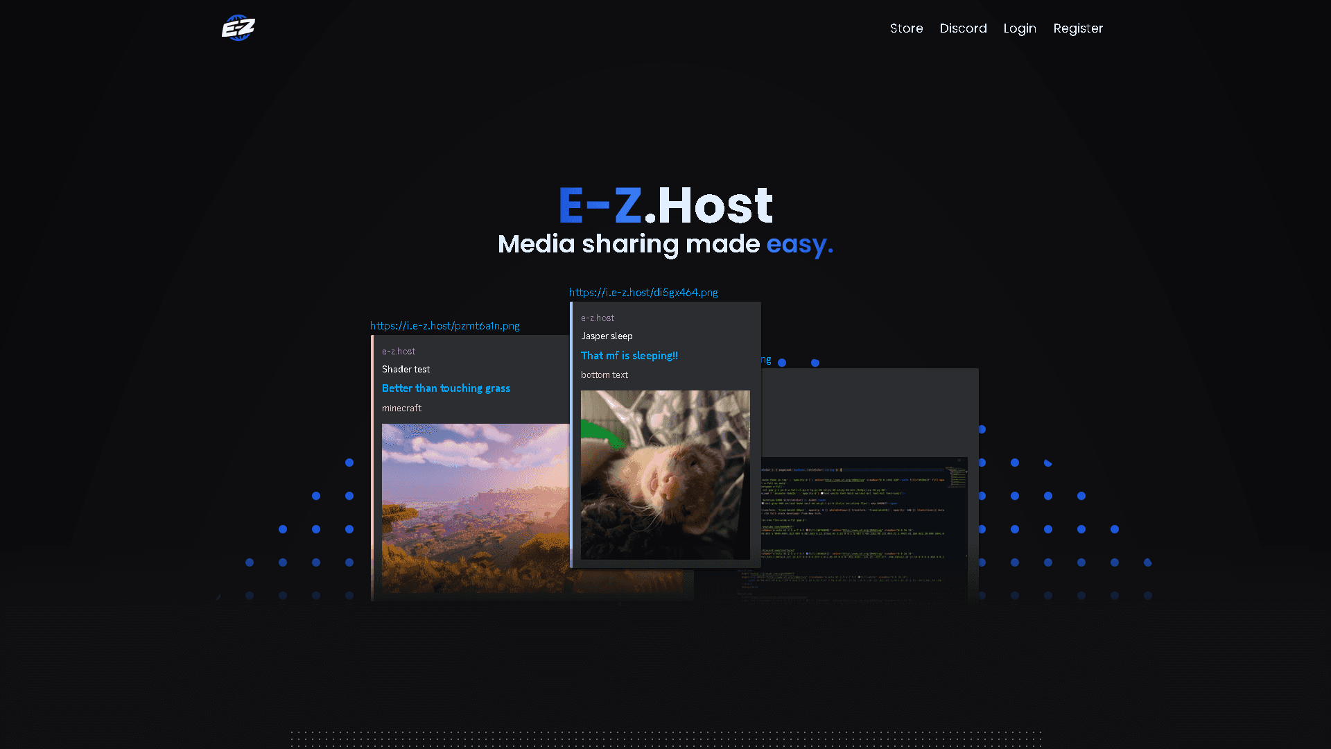 E-Z.host homepage